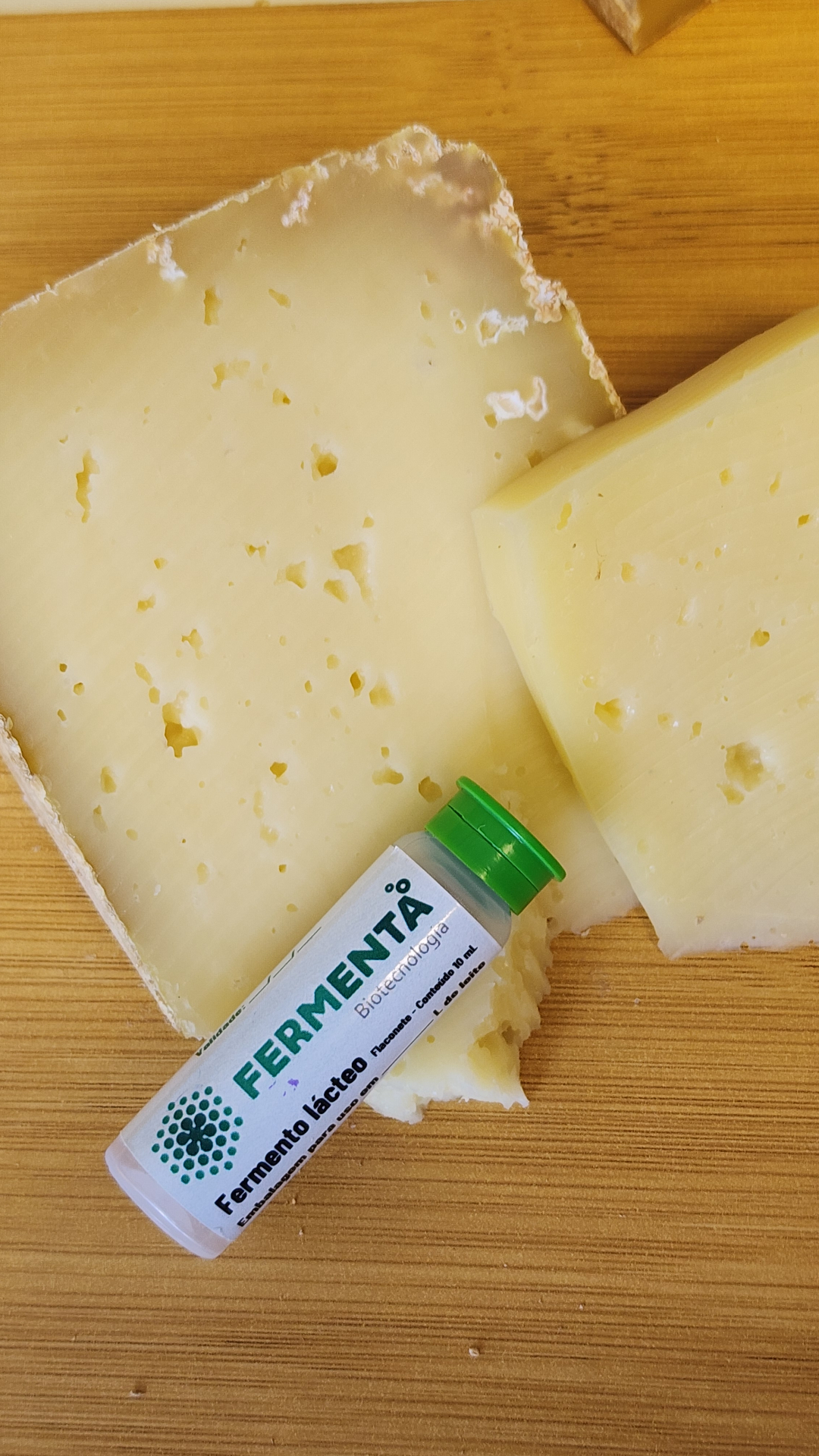 Queijo produzido com fermento lácteo Fermenta